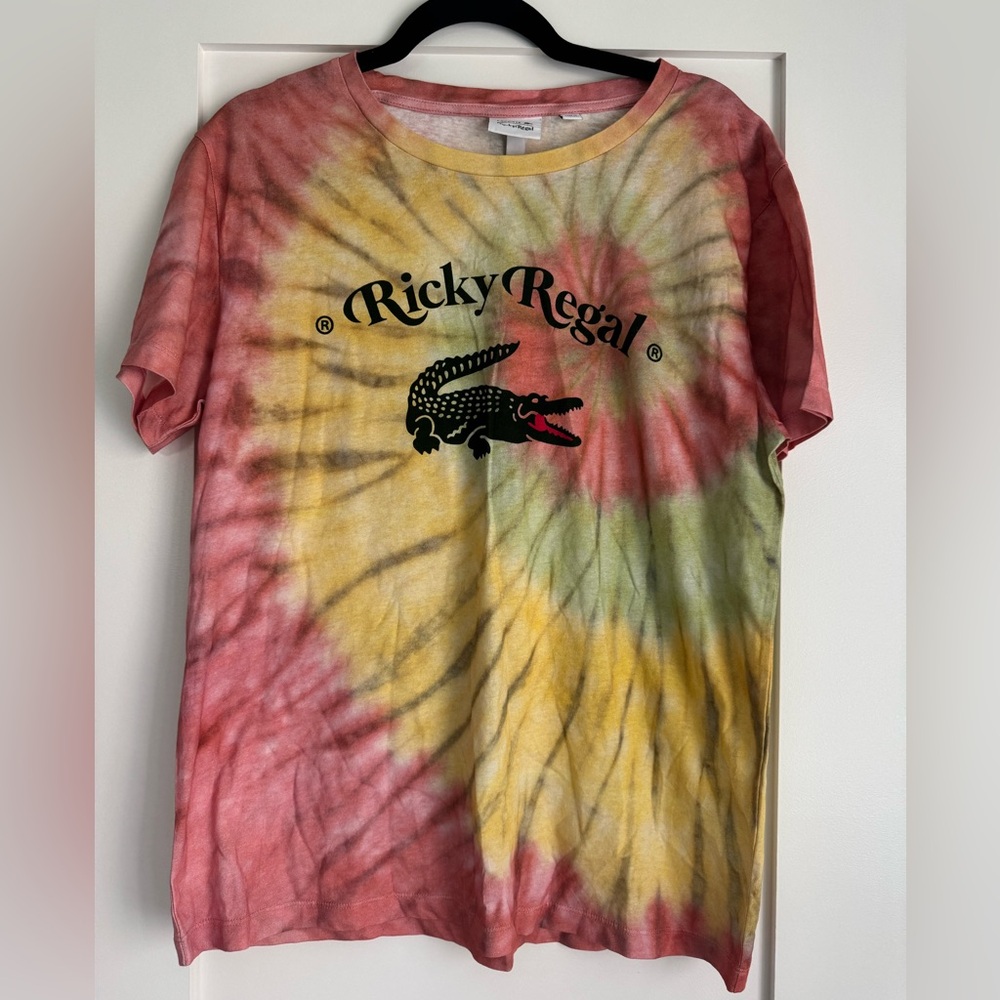 NWT Lacoste x Ricky Regal Bruno Mars Tie-dye Cotton T-shirt Size S